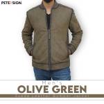 suede olive green jacket Profile Picture